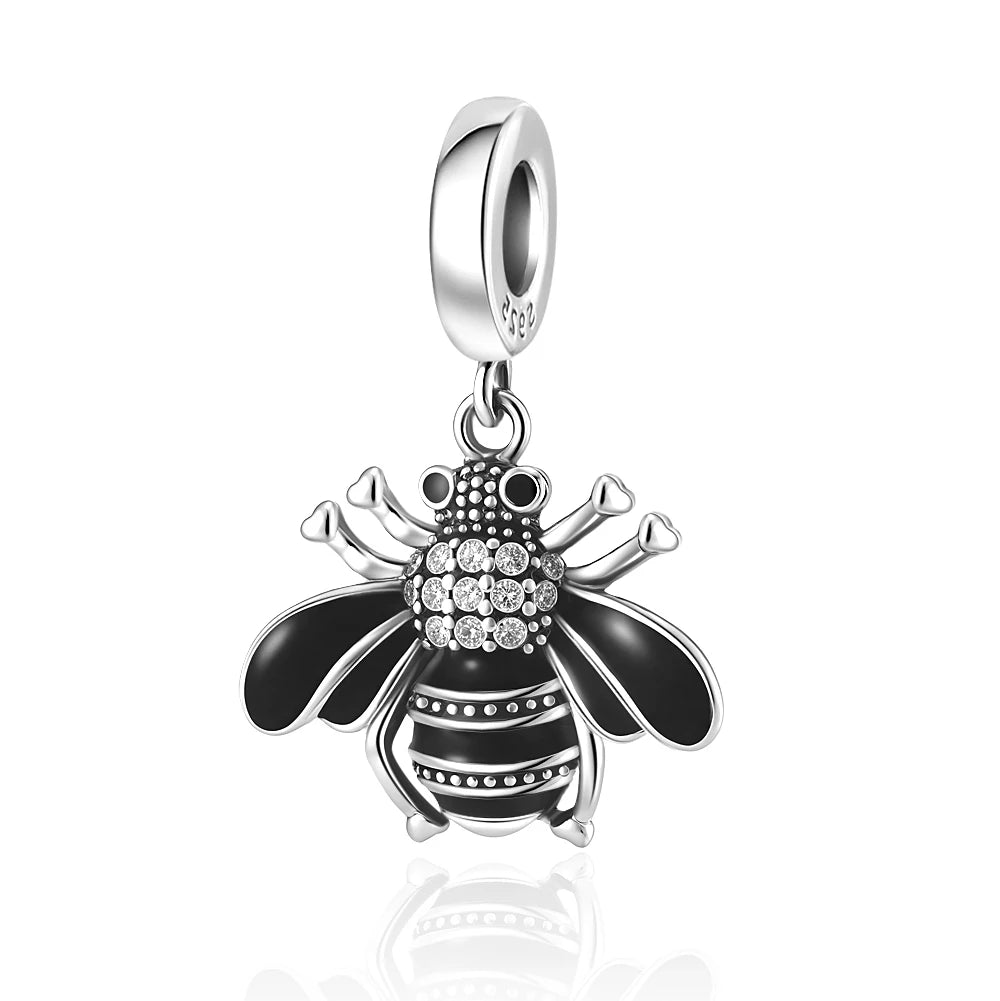Heiße Verkäufe 925, schwarzer Tier-Anhänger, Serie Gothic-Skelett, Katze, Damenschmuck, geeignet für DIY-Armbänder, Halsketten, Zubehör