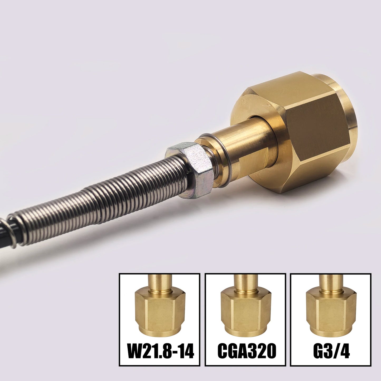 Luftfüllstation Ladeadapter Sodawasser-Zubehör CO2-Tank Ladeschlauch mit W21.8-14 CGA320 G3/4