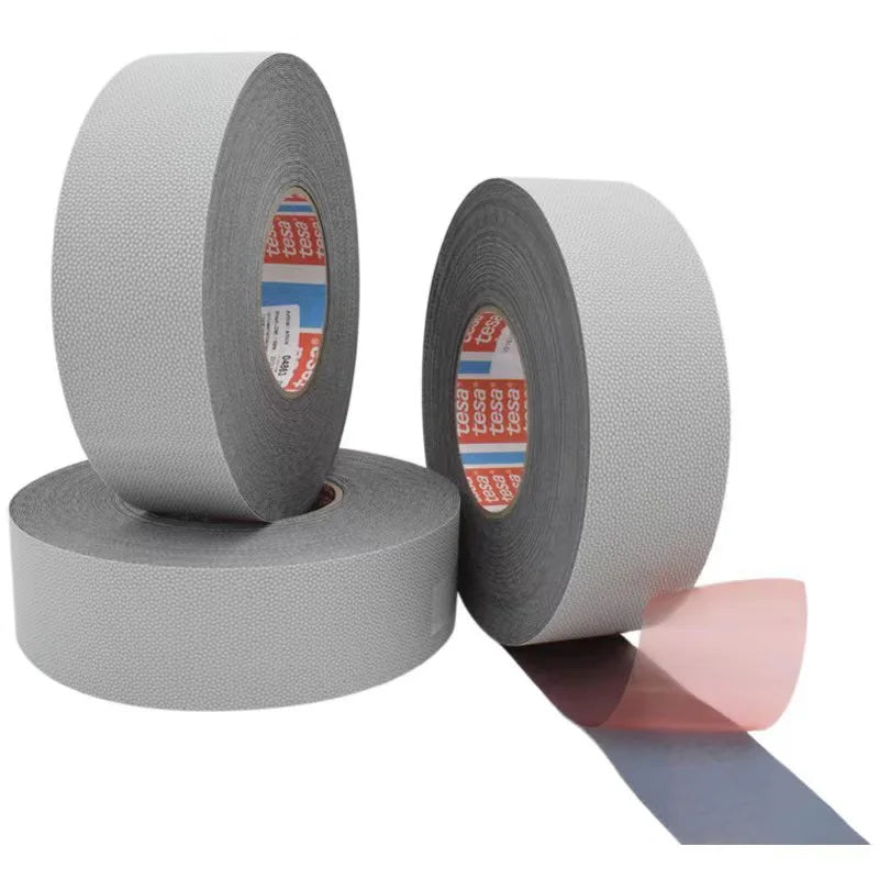 50 mm x 25 m Tesa 4863 Verschleißfestes, rutschfestes Klebeband, doppelseitiges Klebeband, silikonbeschichtetes Rollwickelband mit geprägter Oberfläche