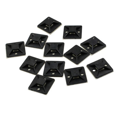 100PCS Kabelbinder Basis Halterung Mit Kleber Draht Abnehmbare Selbstklebende Wand Halter Auto Befestigung Sitz Klemmen Saug Positionierung saugnapf