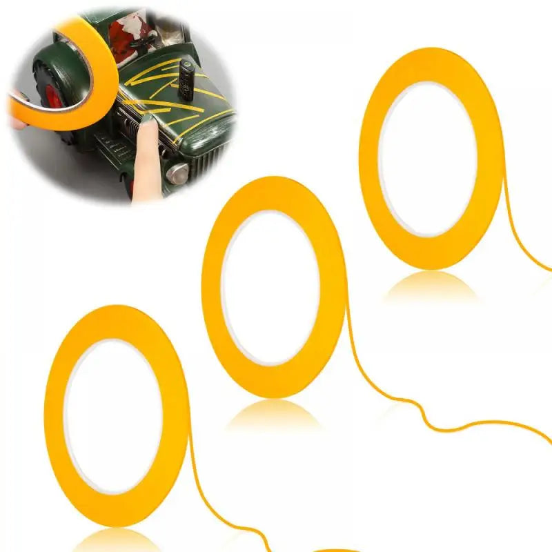 1–5 Rollen professionelles gelbes Abdeckband für die Autolackierung, 2–50 mm breites strukturiertes Papier, keine Rückstände, abreißbar, 18–50 m Länge