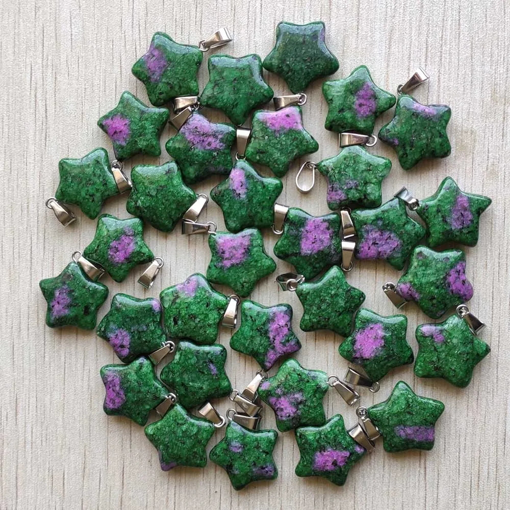 Gute qualität Verschiedene naturstein mix stern charms anhänger für diy schmuck zubehör machen 50 teile/los Großhandel
