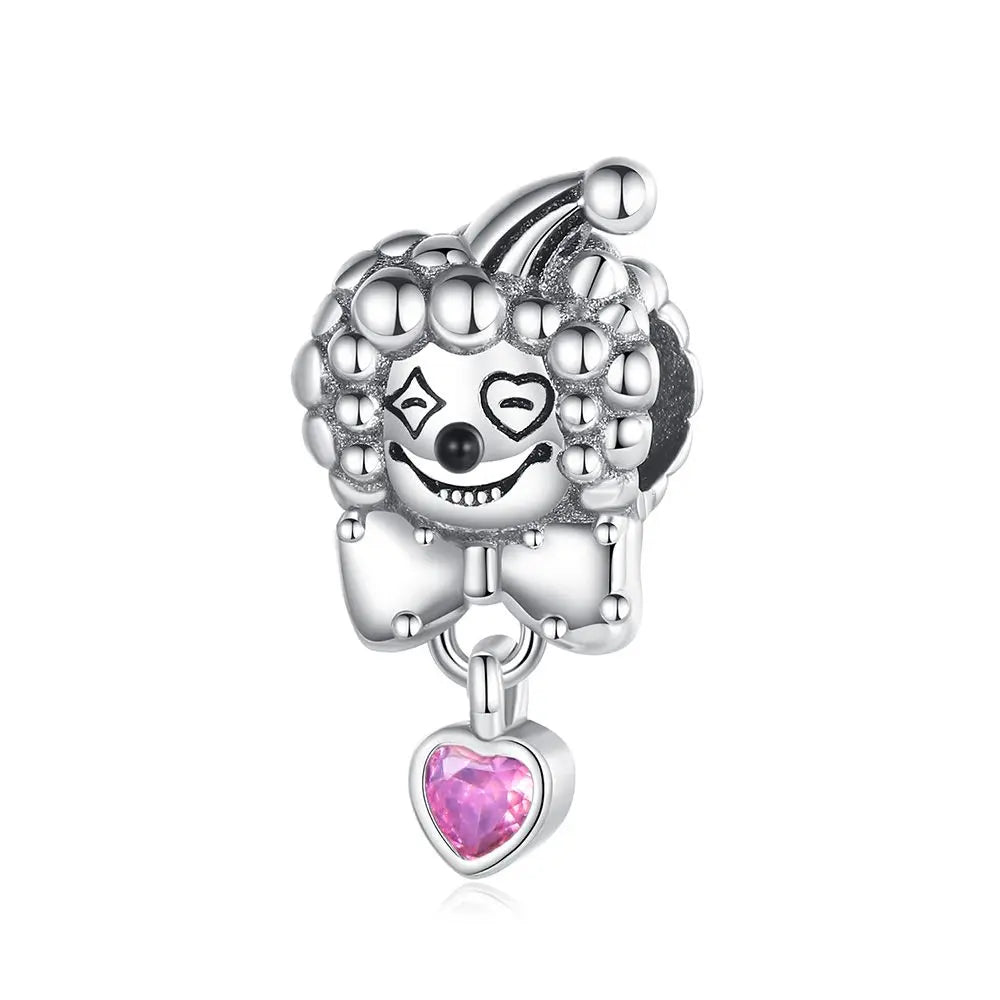 Vergnügungspark-Charm aus 925er-Sterlingsilber, Riesenrad, Achterbahn, Zirkus, Clown, Karussell, passend für DIY-Armbänder, Halsketten, Souvenir