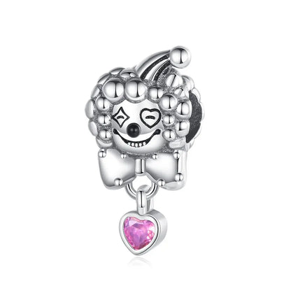 Vergnügungspark-Charm aus 925er-Sterlingsilber, Riesenrad, Achterbahn, Zirkus, Clown, Karussell, passend für DIY-Armbänder, Halsketten, Souvenir