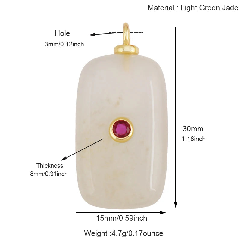 Jade Achat Amethyst Amazonit Wasser Gras Lapis Lazuli Charm Anhänger, 18K echt vergoldet Schmuck für Halskette Handwerk Herstellung S79