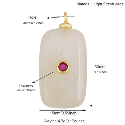 Jade Achat Amethyst Amazonit Wasser Gras Lapis Lazuli Charm Anhänger, 18K echt vergoldet Schmuck für Halskette Handwerk Herstellung S79