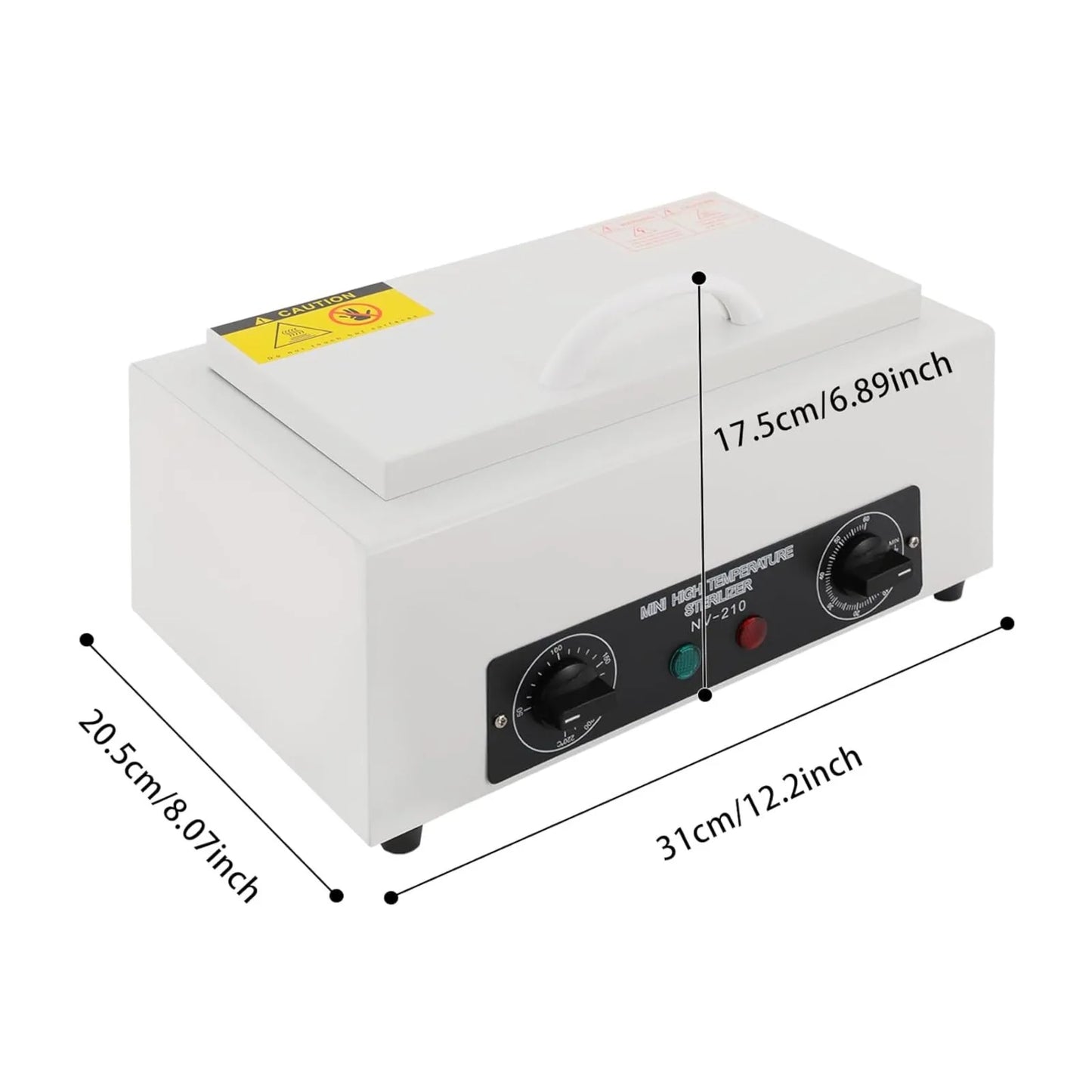 300W Heißluft-Sterilisator Trockenhitzesterilisator Desinfektion 220V ℃   Mit Timer Neues Sterilisationsgerät Nagelwerkzeug-Sterilisator