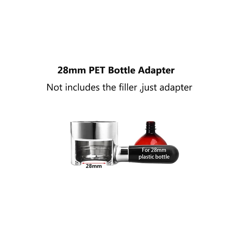 Bierglas-Flaschenfüller-Adapter, entschäumender Bierhahn-Adapter für 28-mm-PET-Flasche, 38-mm-PET-Flasche, Einreichung von Swing-Top-Flaschen