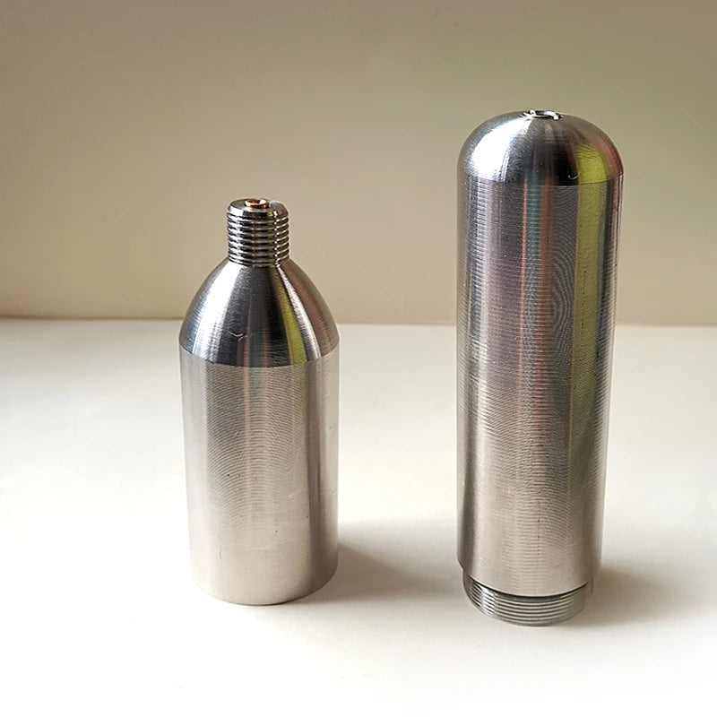 Recycelbarer 33 g 24 g CO2-Kartuschen-Gasflasche für Soda, Bier, Bar, Barkeeper, Werkzeuge, Küchenzubehör, spart Schwimmweste, Airbag