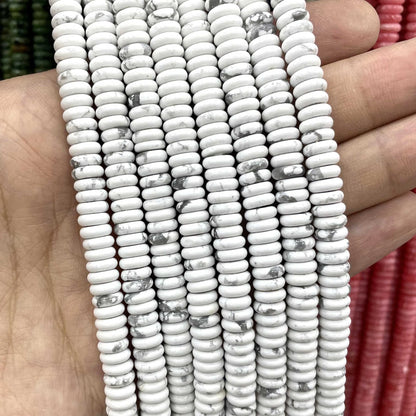 Naturstein Rondelle 2X6mm Türkise Quarz Jaspis Achate Flache Runde Spacer Perlen für Schmuckherstellung DIY Armband Zubehör