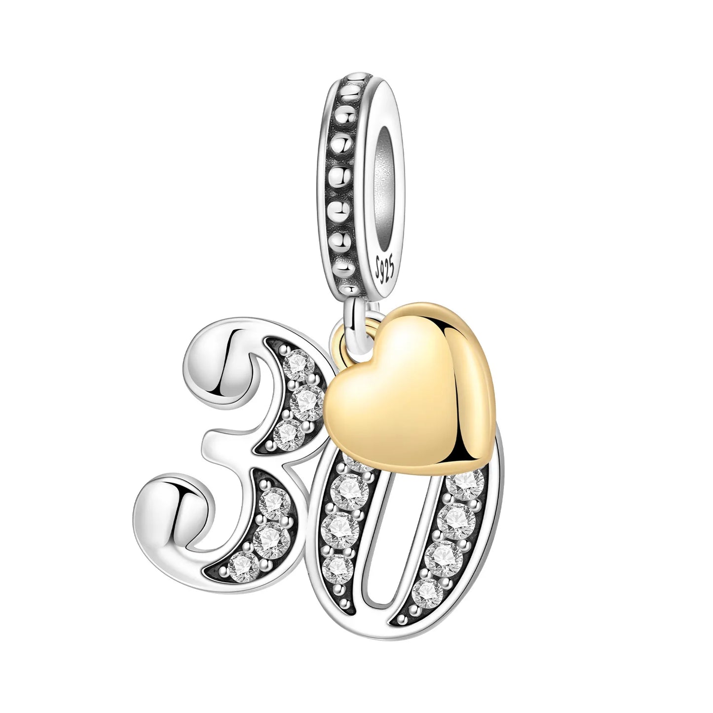 15. 16 18 20 21. Jahrestag Geburtstag Hochzeit S925 Sterling Silber Charm Bead Anhänger Fit Armband Halskette DIY Schmuck Geschenk