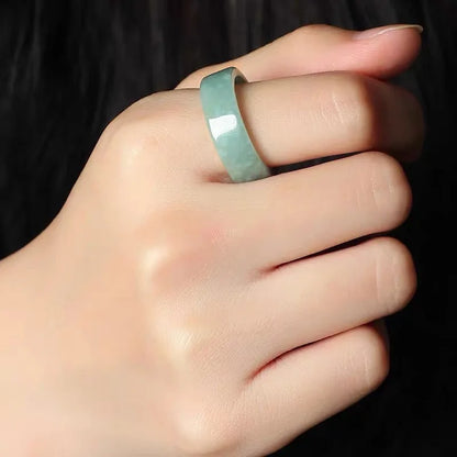 Natürliche Jade Ring Männer Frauen Heilung Edelstein edlen Schmuck echte Myanmar Jadeit hohe Eis qualität eine burma blaue Wasser Jade Ringe