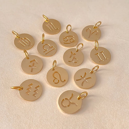 eManco Edelstahl-Skelett mit 12 Sternzeichen, Charm, DIY, Damenmode, Halskette, Schmuck, Zubehör, Herstellung, 48 Stunden Versand