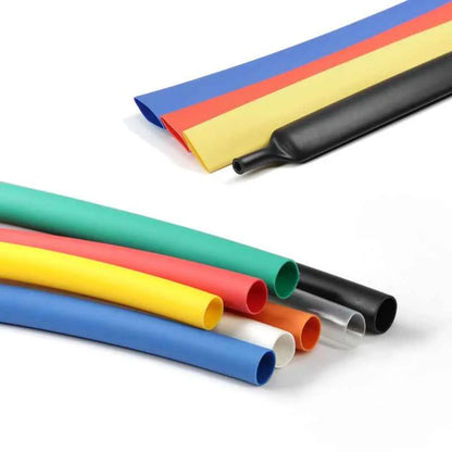 1M mit Klebstoff, doppelwandiger 3:1-Wärmeschrumpfschlauch, 1,6/2,4/3,2/4,8/6,4/7,9/9,5/12,7/30/50 mm, schrumpfbarer Schlauch, selbstklebende Drahtummantelung