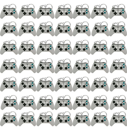 50PCS Schlüsselbund für Jungen Männer Gamepad Schlüsselring Joystick Game Controller Schlüssel Zubehör fit Handtasche Schlüssel Anhänger Freunde Schlüssel geschenke