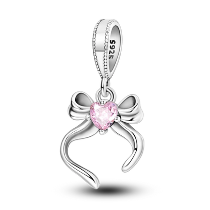 Original 925 Sterling Silber Goldene Haustiere Charms Perle Bunte Zirkonium Klee Engel Herz Baumeln Fit Armband DIY Schmuck Geschenk
