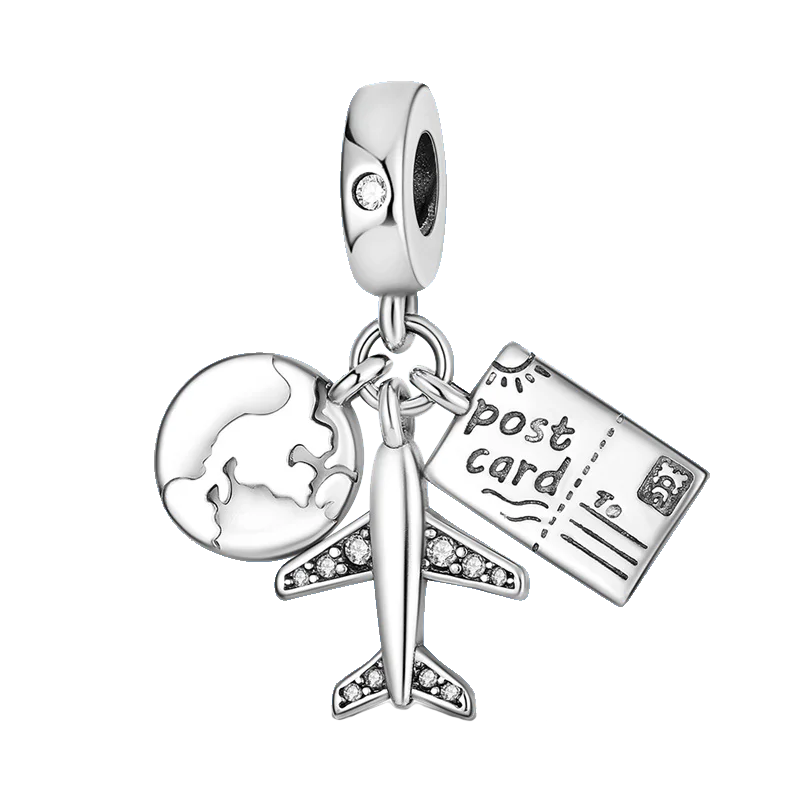 925 Sterling Silber Familie Schmetterling Flugzeug baumeln Perlen passen original Pandora Charms Armbänder DIY Perle Frauen Schmuck herstellung