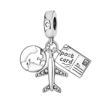 925 Sterling Silber Familie Schmetterling Flugzeug baumeln Perlen passen original Pandora Charms Armbänder DIY Perle Frauen Schmuck herstellung