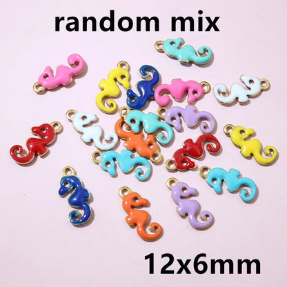 20 Stück 18x5mm Emaille gestreifte Fisch Charms Anhänger Edelstahl DIY Schmuckherstellung Zubehör für Ohrringe Halskette Schlüsselanhänger