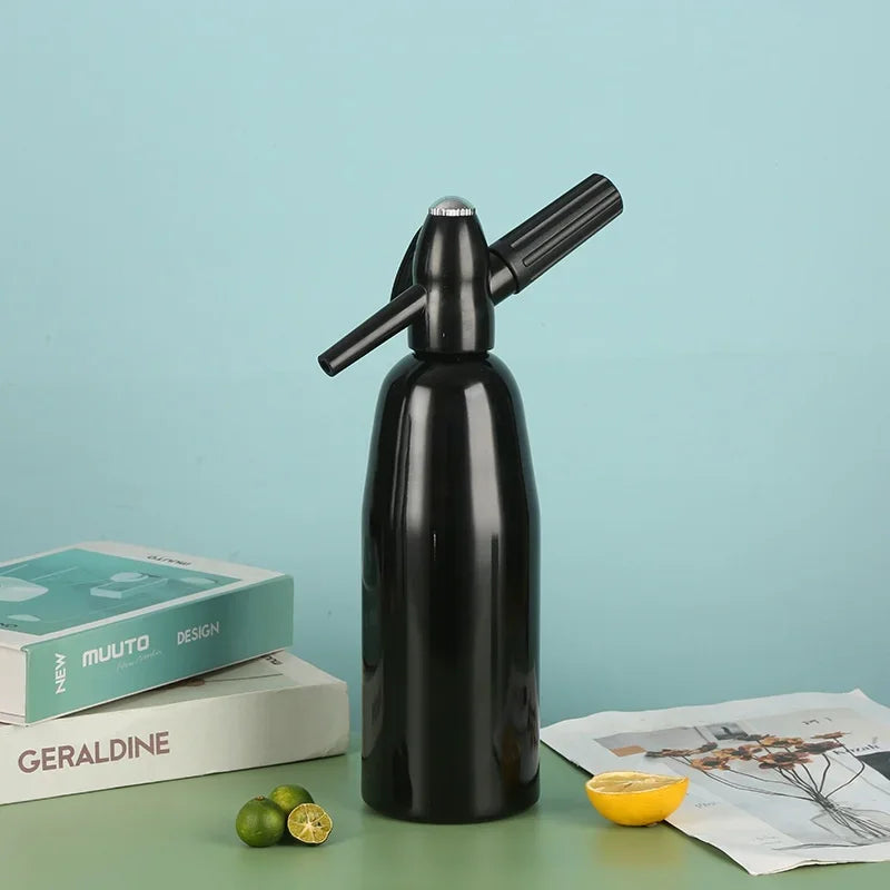 Tragbare Sprudelwasserbereiter Geschmack Soda Blaster CO2 Cocktail Blase Getränke Druckregler Barkeeper Siphon Zubehör Aluminium
