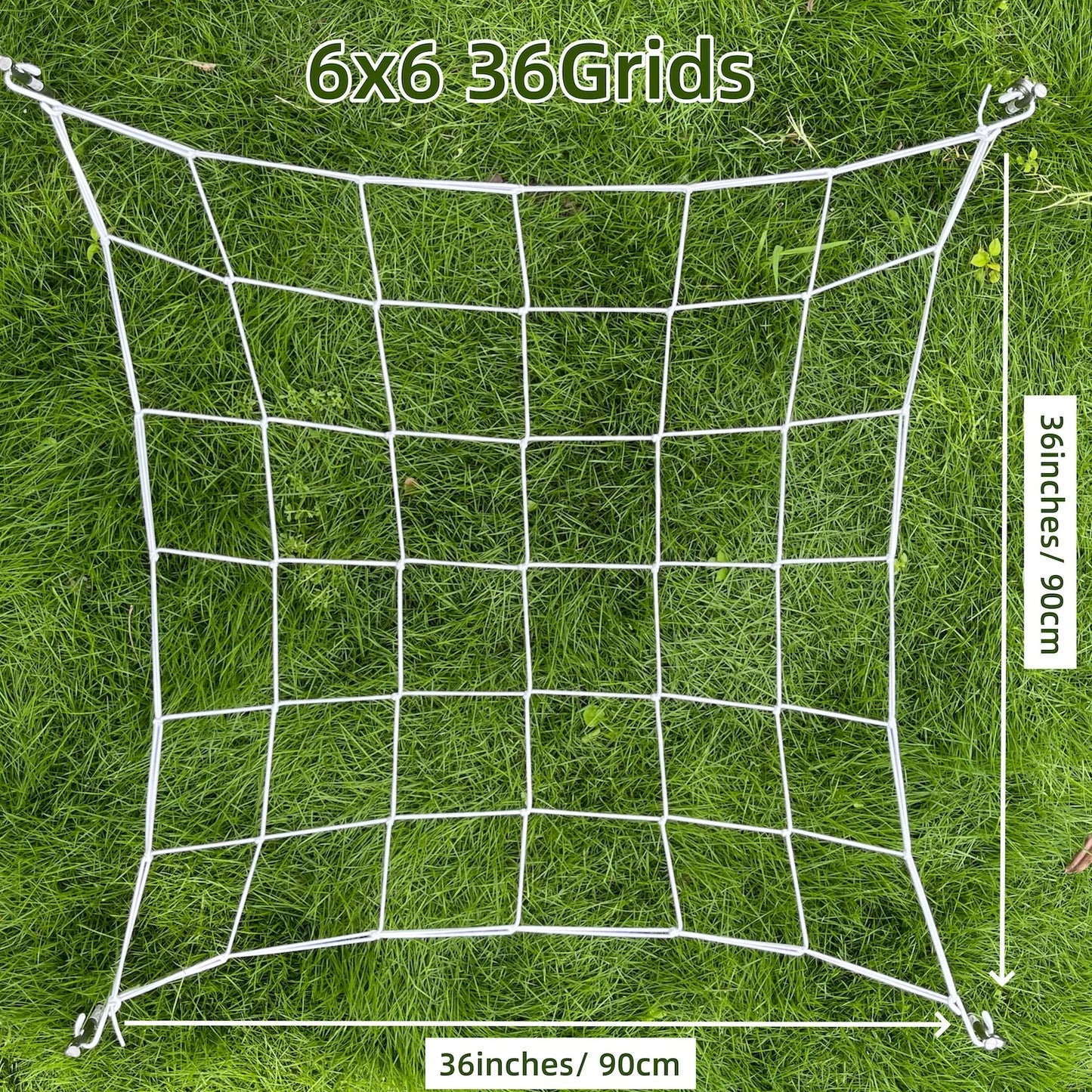 4'' Mesh Grow Zelt-Spaliernetz, robustes elastisches Pflanzennetz mit Stahlhaken, flexible Hydrokultur-Unterstützung für die Gartenbau