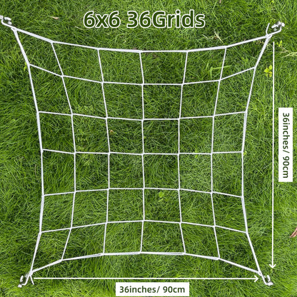 4'' Mesh Grow Zelt-Spaliernetz, robustes elastisches Pflanzennetz mit Stahlhaken, flexible Hydrokultur-Unterstützung für die Gartenbau
