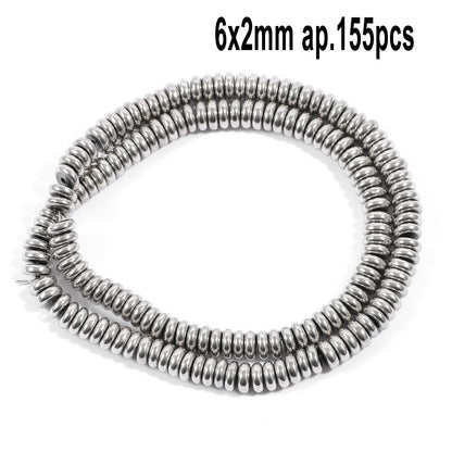 Großhandel AAA Rhodium Hämatit Perlen Charms Herz Stern Rohr Facettierte Runde Unregelmäßige Geometrische Form Perlen Für Schmuck Machen