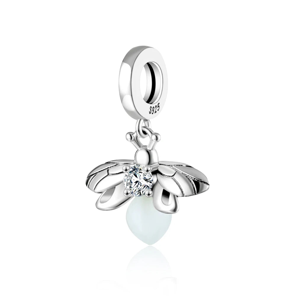 Heißer Verkauf 925er Sterlingsilber Blauwal & Marienkäfer & Engel baumelnder Charm für Armband Boutique Halskette MiNi-Serie Anhänger Geschenk
