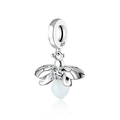 Heißer Verkauf 925er Sterlingsilber Blauwal & Marienkäfer & Engel baumelnder Charm für Armband Boutique Halskette MiNi-Serie Anhänger Geschenk