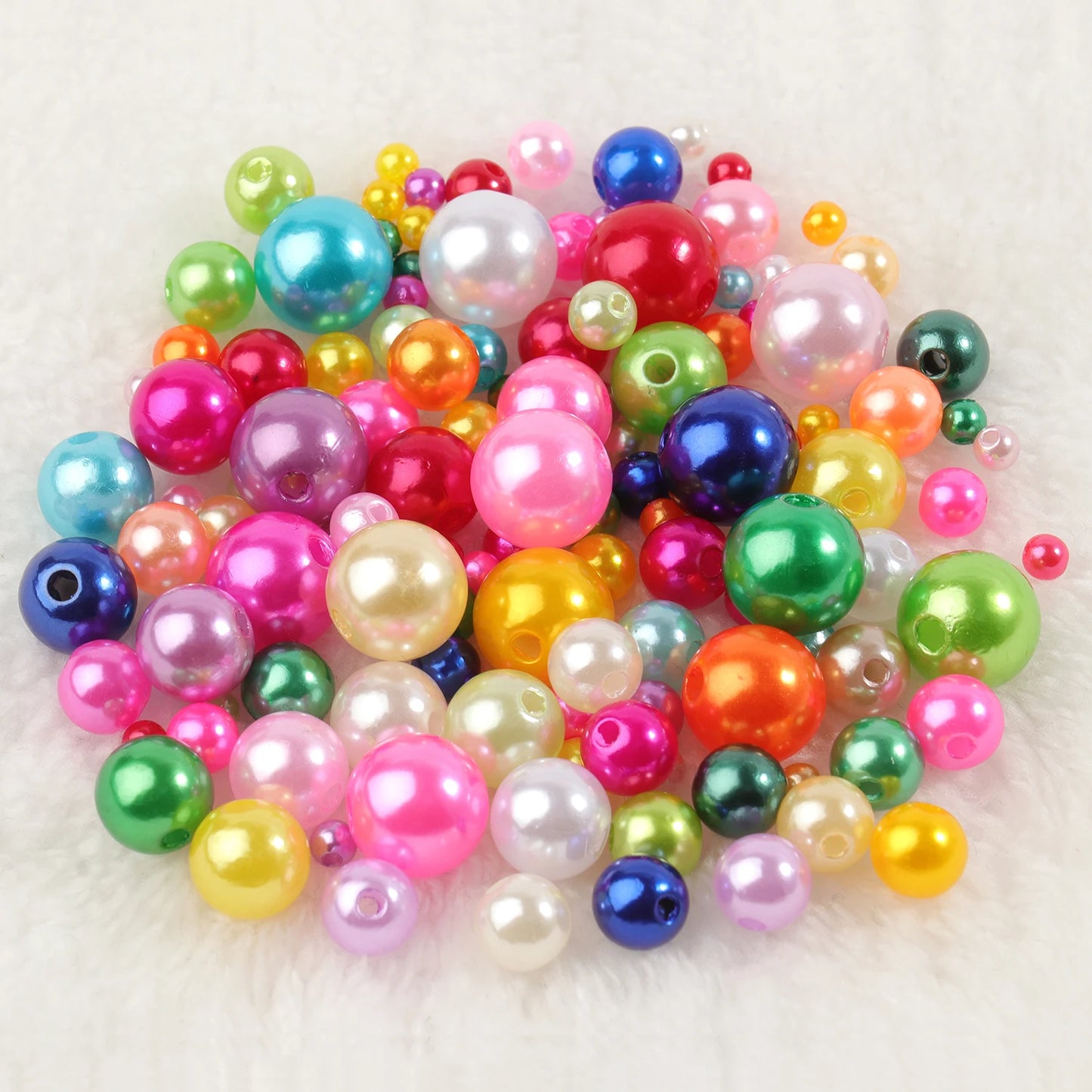 4mm 6mm 8mm 10mm Runde Imitation Perle Perlen Bunte Lose Kunststoff Acryl Spacer Perlen Für schmuck Machen Diy Armband Halskette