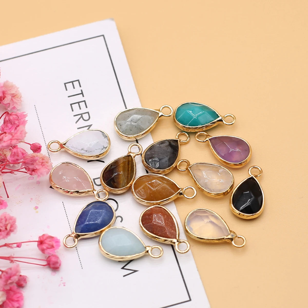 5 teile/los Natürliche Achate Anhänger Abschnitt Mix Bunte Stein Anhänger Charms für Frauen Männer, Die DIY Schmuck Halskette Zubehör