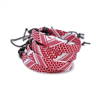 Geometrisches gepunktetes Palästina-Armband für Männer und Frauen, mehrfarbiges Handgeflecht, arabischer Stil, Gaza-Flagge, Schmuckzubehör