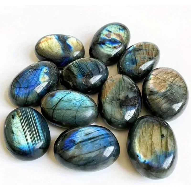 Labradorit-Spielzeug, blauer Mondstein, Kristall, rauer Stein, Mineralprobe, Naturstein, Heimdekoration, Ornament