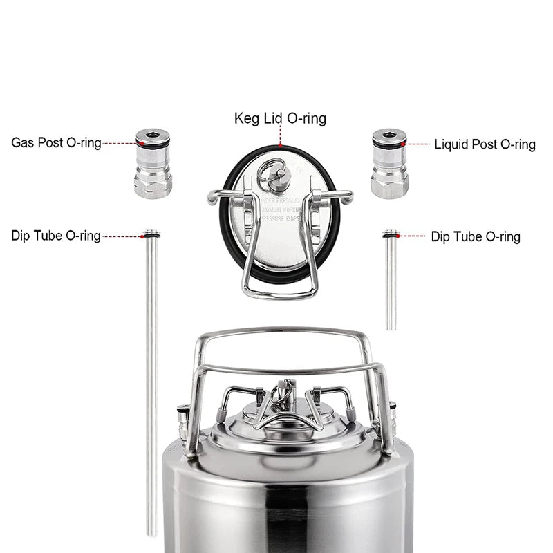 Ball Lock Keg O-Ring Cornelius Keg Dichtungssatz Silikon Ersatz O Ring Dichtungssatz mit Entfernungswerkzeug für selbstgebrautes Bier/Soda Keg
