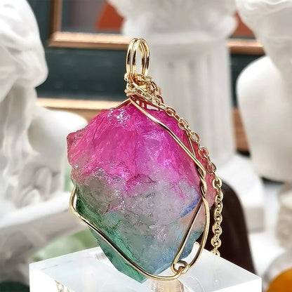 Sanshi Naturstein Anhänger unregelmäßige raue Quarz Kristall Energie Charms für Schmuck machen Ohrringe Halskette Accessoires Geschenk