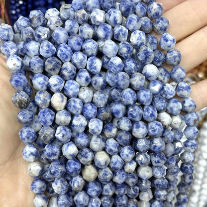 6 8 10 MM Natürliche Facettierte Stein Achate Rhodolite Quarz Jade Spacer Perlen Diy Handgemachte Armband Für Schmuck Machen zubehör
