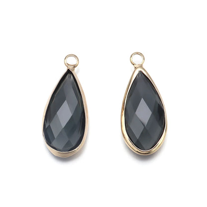 5 teile/los Teardrop Kristall Glas Anhänger Charms für Paare Armband Ohrringe Schmuck Machen Liefert DIY Halskette Ornamente