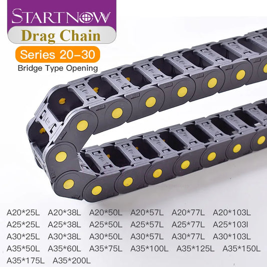 Startnow Kunststoff-Übertragungskabelketten, Brücke, geöffnete Schleppkette mit Endanschlüssen, CNC-Fräser, Werkzeugmaschinen, Drahtträger