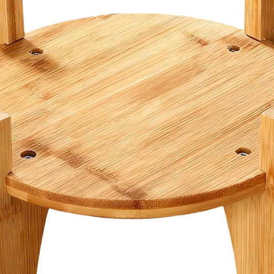 Spenderständer, runde Basis, Holz, Partyzubehör, Wasser, Saftkrug, Spenderbasis für Restaurant, Bar, Hochzeit, Geburtstag, Buffet