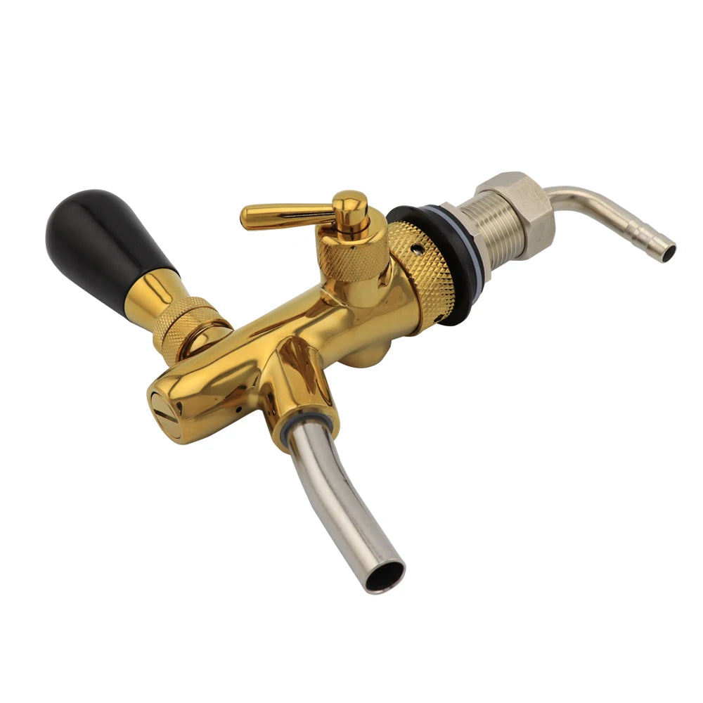 Einstellbarer Fassbier hahn mit Durchfluss regelung Ver chrom ung g5/8 Schaft Home Brew Bar Kegerator Biersp ender Zapfhahn
