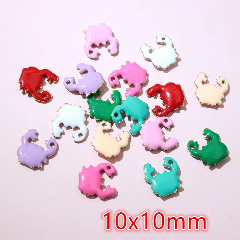 20 Stück Ozean Meeres tiere Krabben Seestern Riff Fisch Klavier Emaille Anhänger Charm Edelstahl DIY Schmuck Making Zubehör