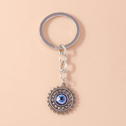 Retro Truthahn Glück bösen Blick Schlüssel bund Edelstein Kristall Schlüssel ring Anhänger für Auto Schlüssel halter Handtasche Dekor DIY Schmuck Geschenke