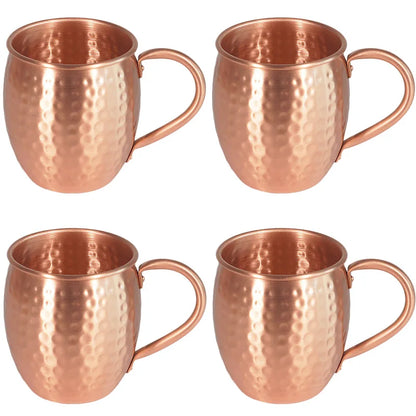 100% Kupfer Moscow Mule Becher Langlebige Kupferfarbene Bierkrüge 350ml Kaffeebecher Milchbecher Reiner Kupfer Barbecher Trinkgefäß