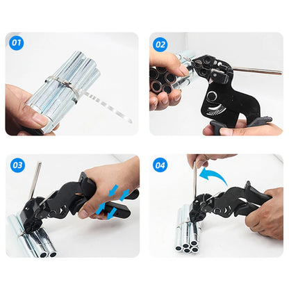 Automatisches Zip-Spannwerkzeug, Kabelbinder, Zange, Kabelbinder, Pistolen, Handbefestigungsband aus Edelstahl, Schneidwickel-Werkzeugset