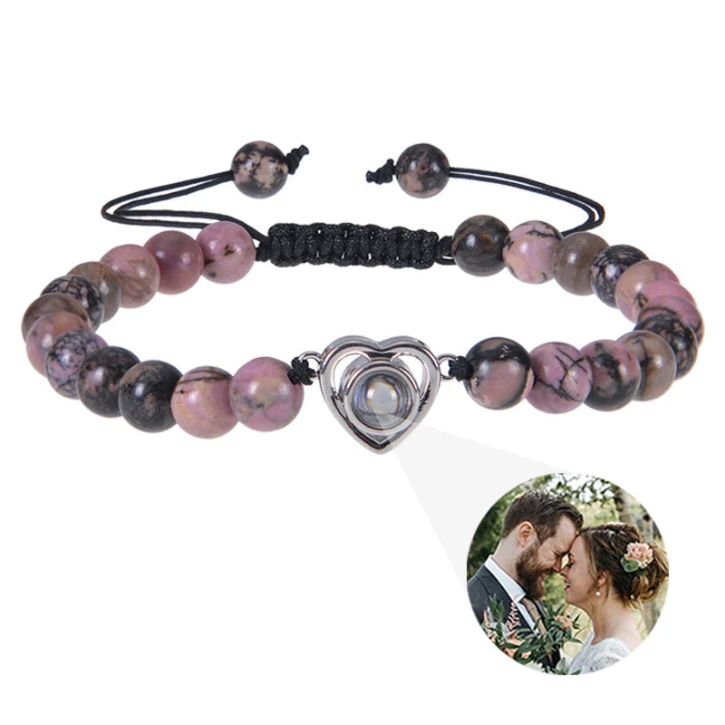 Custom bracelet with picture inside, personalized projection bracelets with photos, picture bracelet, personalized memorial gifts