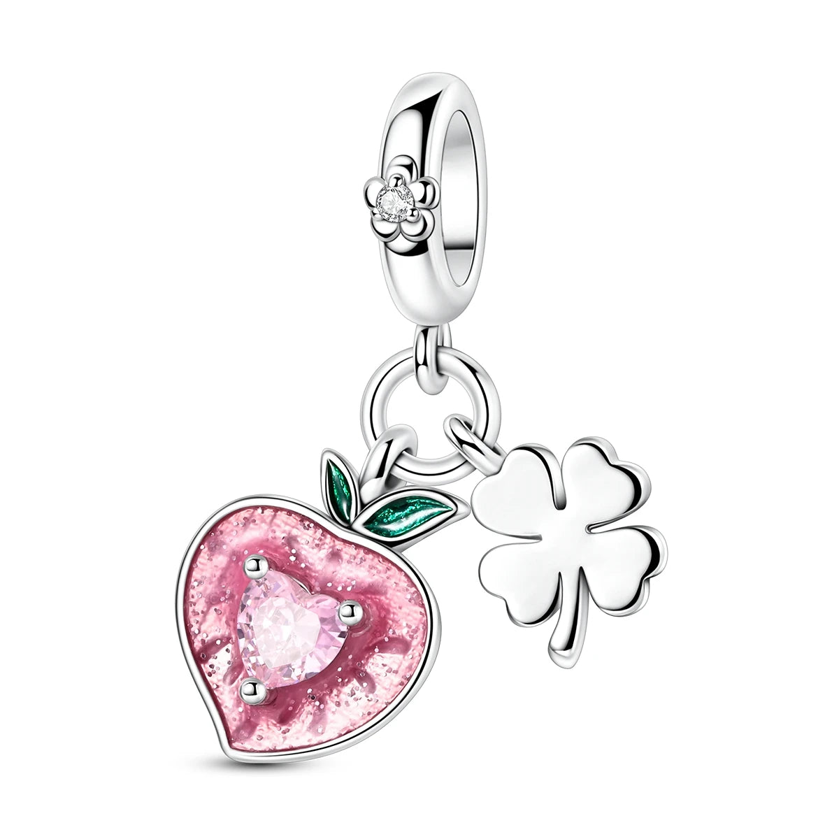 Obst-Charm-Perle aus 925er Silber, Erdbeere, Kirsche, Avocado-Anhänger, passend für Original-Armbänder, DIY-Modeschmuck