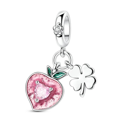 Obst-Charm-Perle aus 925er Silber, Erdbeere, Kirsche, Avocado-Anhänger, passend für Original-Armbänder, DIY-Modeschmuck