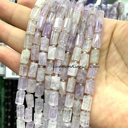 8x12mm Naturstein Grüner Malachit Unregelmäßiger Zylinder Lose Distanzperlen für Schmuckherstellung Diy Armband Charms Zubehör