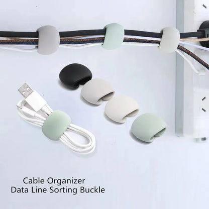 1-20PCS Tragbare Kabel Clips Desktop USB Ladekabel Management Wiederverwendbare Kabel Organizer Draht Halter Protektoren Hause büro