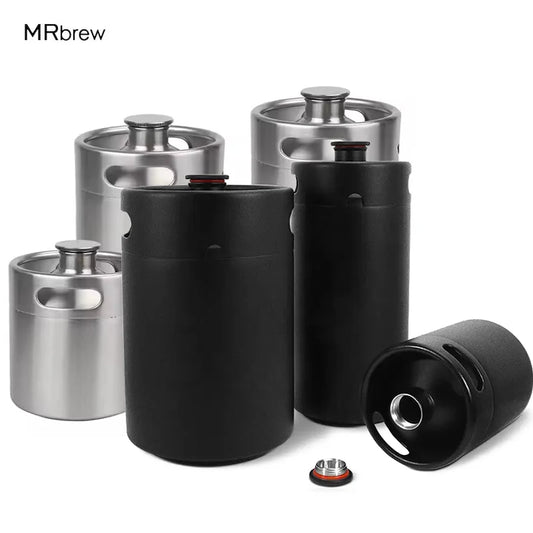 Neuer Mini-Bierfass, einwandiger Bierkräuter, nachfüllbar, tragbar, zum Basteln von Getränken, Kombucha, Nitro-Kaffee-Seltzer, 2 l/3,6 l/4 l/5 l, SS304